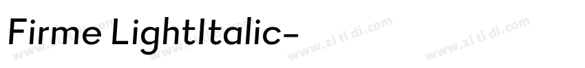 Firme LightItalic字体转换
